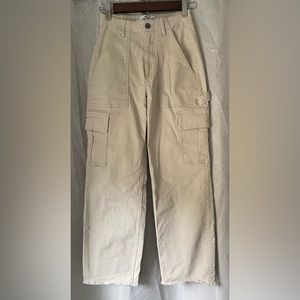 Hollister tan ultra high-rise cargo pants
